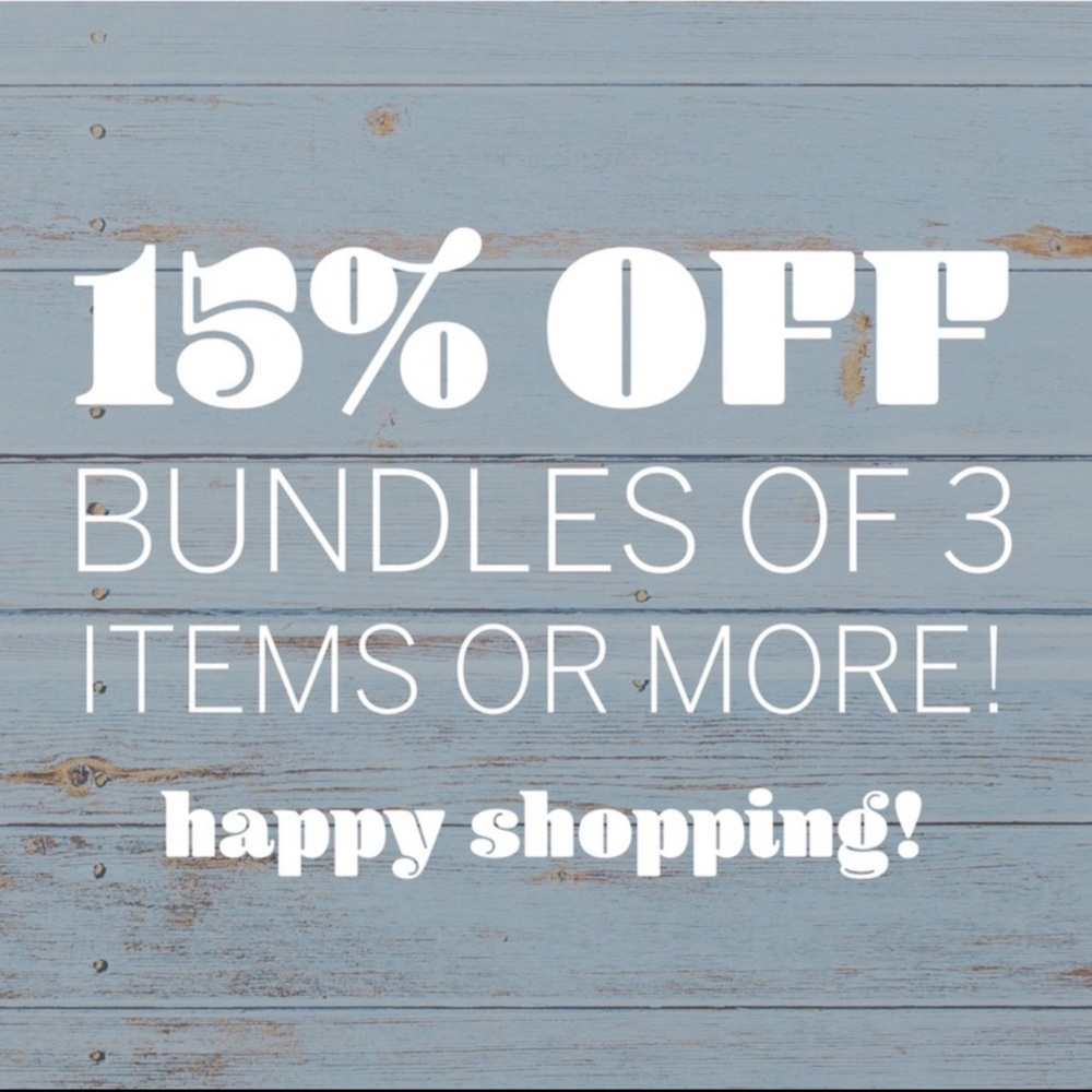 15% Off Bundles of 3+ Items 🛍